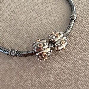 Pandora Two Tone Fusion Clips